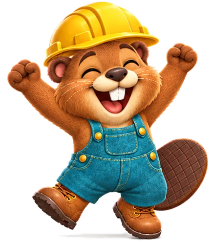 Buck the beaver cheering